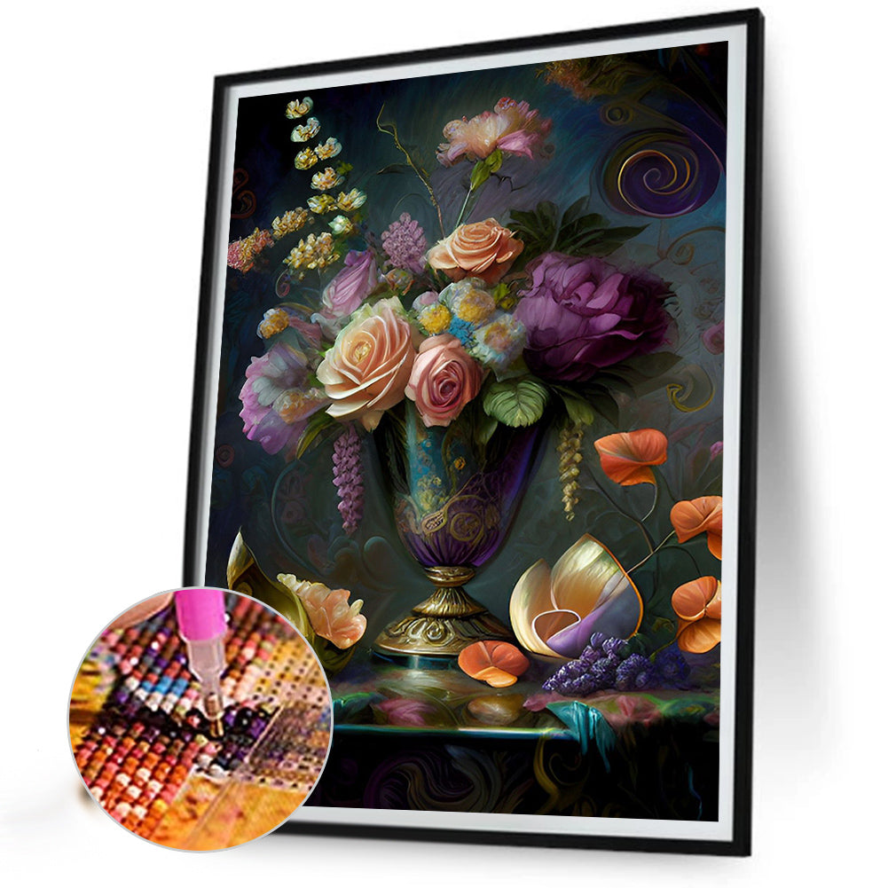 The Flowers - Full Round Drill Diamond Painting 30*40CM