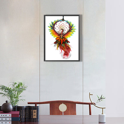 Dream Catcher With Flowers - Full Round Drill Diamond Painting 30*40CM