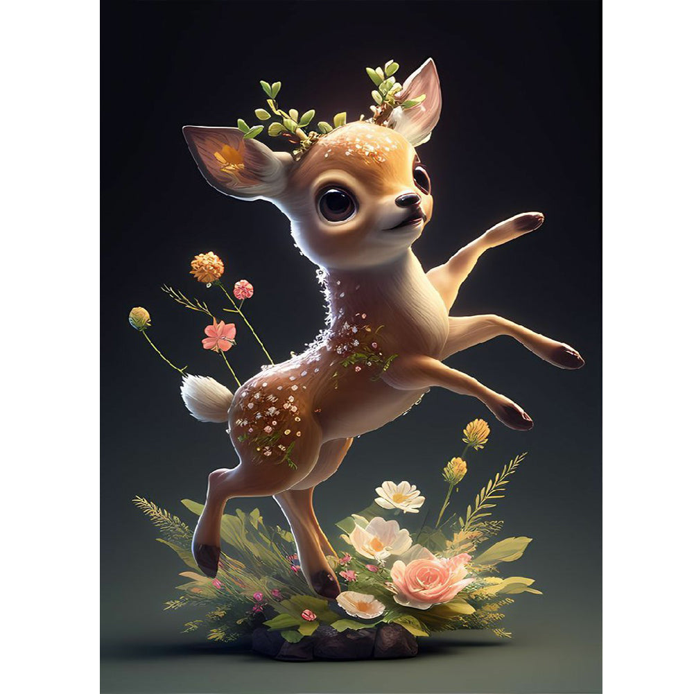 Elf Fawn - Full Round Drill Diamond Painting 30*40CM