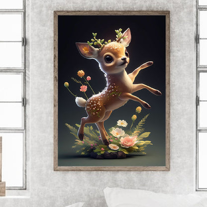 Elf Fawn - Full Round Drill Diamond Painting 30*40CM