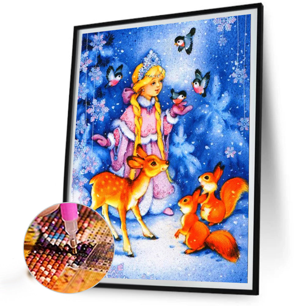 Snow Dancing Girl - Full Round Drill Diamond Painting 30*40CM