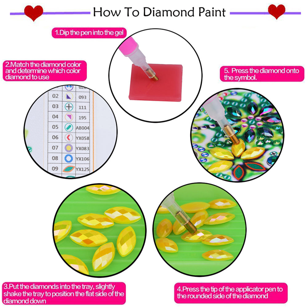Diurnal Flower Ornament - Special Shaped Drill Diamond Painting 30*30CM
