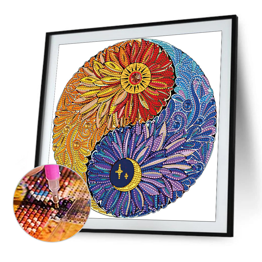 Diurnal Flower Ornament - Special Shaped Drill Diamond Painting 30*30CM
