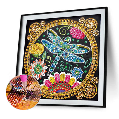 Dragonfly Style Crystal Figure - Special Shaped Drill Diamond Painting 30*30CM