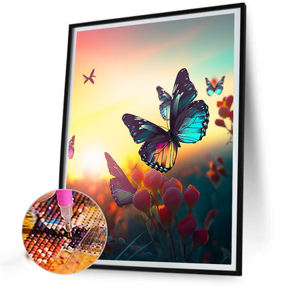 Butterfly - Full Round Drill Diamond Painting 30*40CM