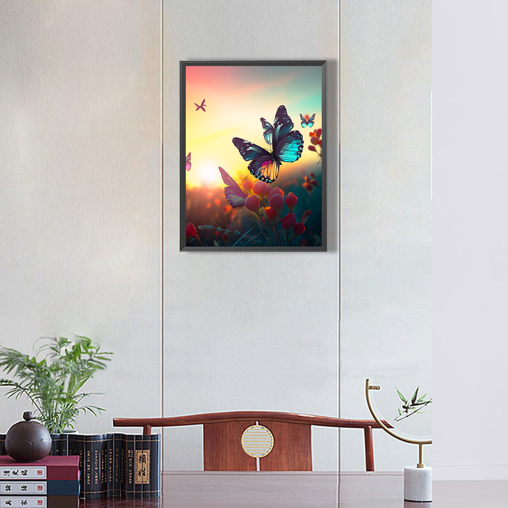 Butterfly - Full Round Drill Diamond Painting 30*40CM