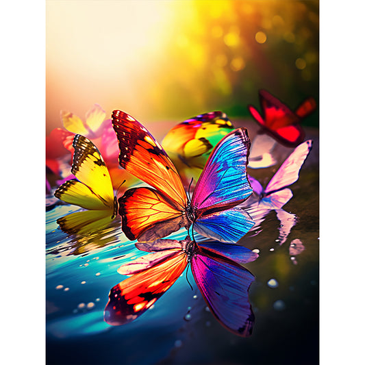 Butterfly - Full Round Drill Diamond Painting 30*40CM