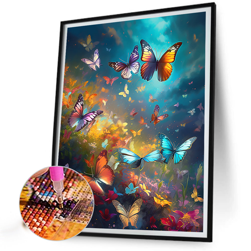 Butterfly - Full Round Drill Diamond Painting 30*40CM