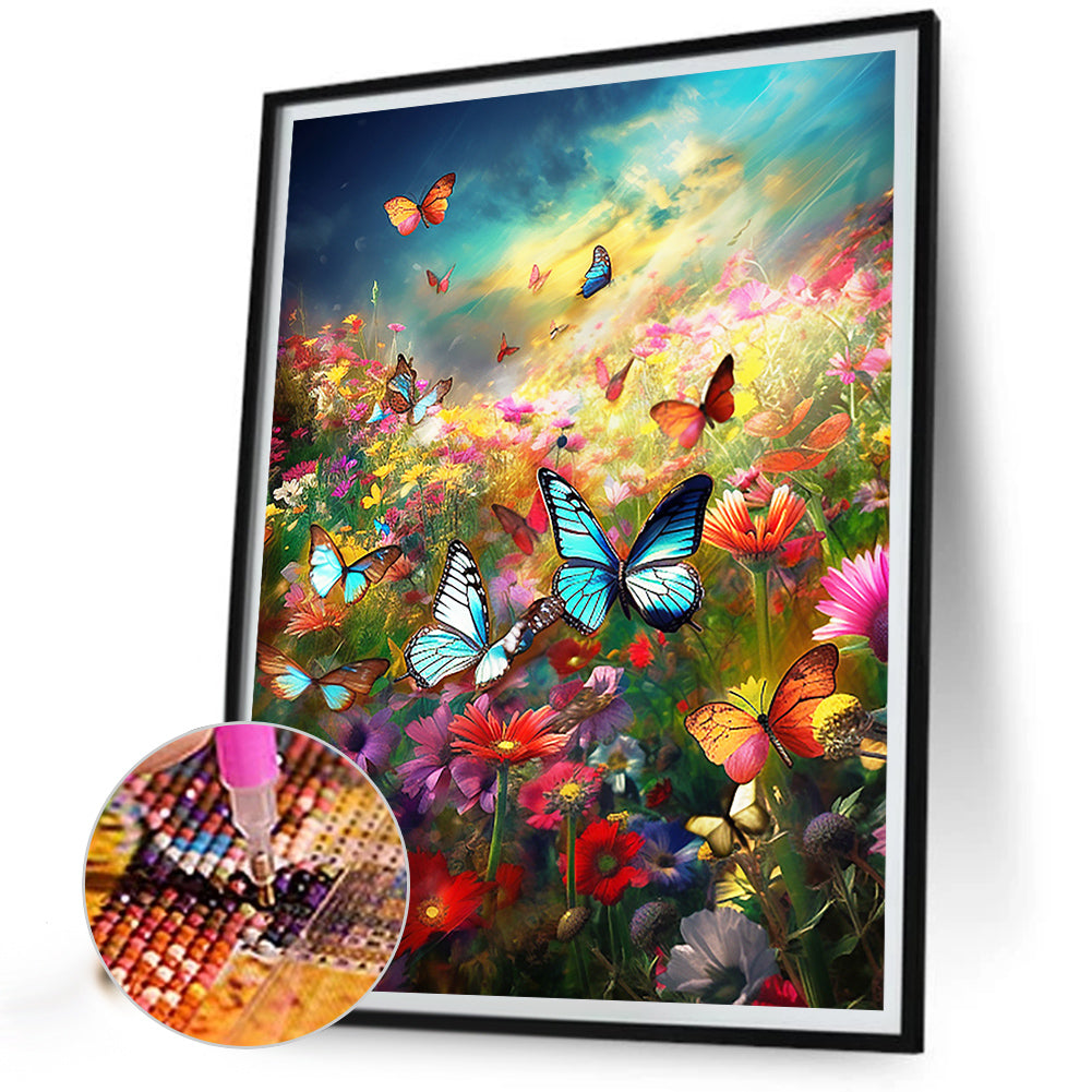 Butterfly - Full Round Drill Diamond Painting 30*40CM