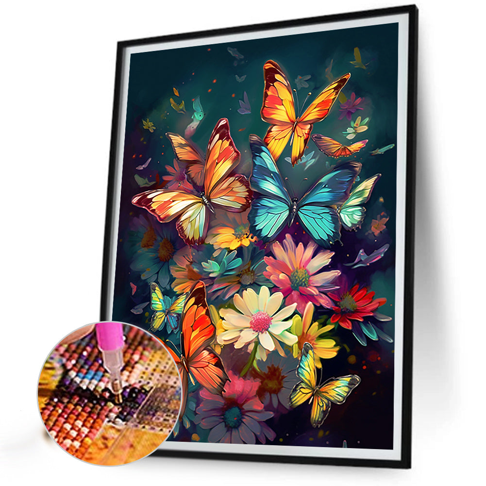 Butterfly - Full Round Drill Diamond Painting 30*40CM