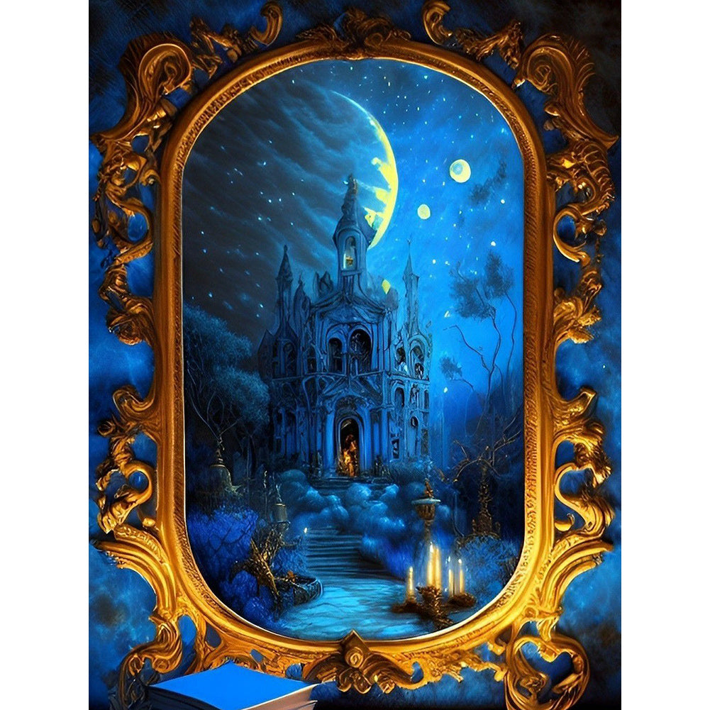 Castle World In The Mirror 30*40Ccm(canvas) full round drill diamond painting