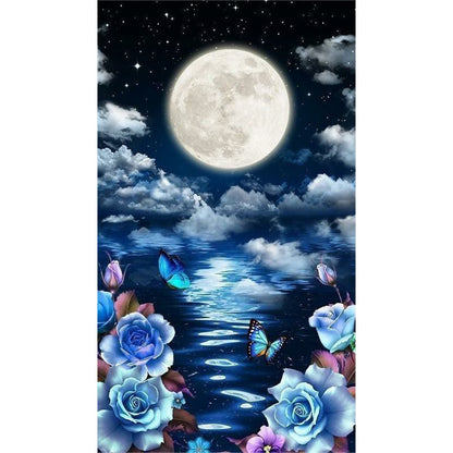 Moonlight Butterfly - Full Round Drill Diamond Painting 40*70CM