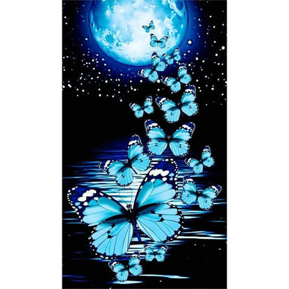 Moonlight Butterfly - Full Round Drill Diamond Painting 40*70CM