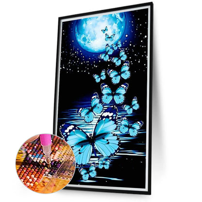 Moonlight Butterfly - Full Round Drill Diamond Painting 40*70CM