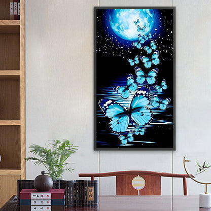 Moonlight Butterfly - Full Round Drill Diamond Painting 40*70CM