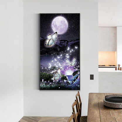 Moonlight Butterfly - Full Round Drill Diamond Painting 40*70CM