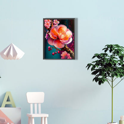 Beautiful Peach Blossom - Full Round Drill Diamond Painting 30*40CM