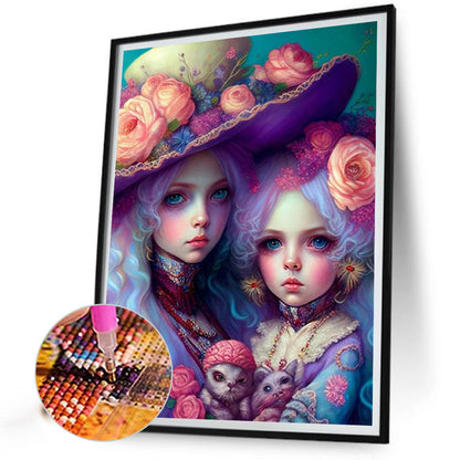 Flower And Fruit Sisters - Full Round Drill Diamond Painting 30*40CM