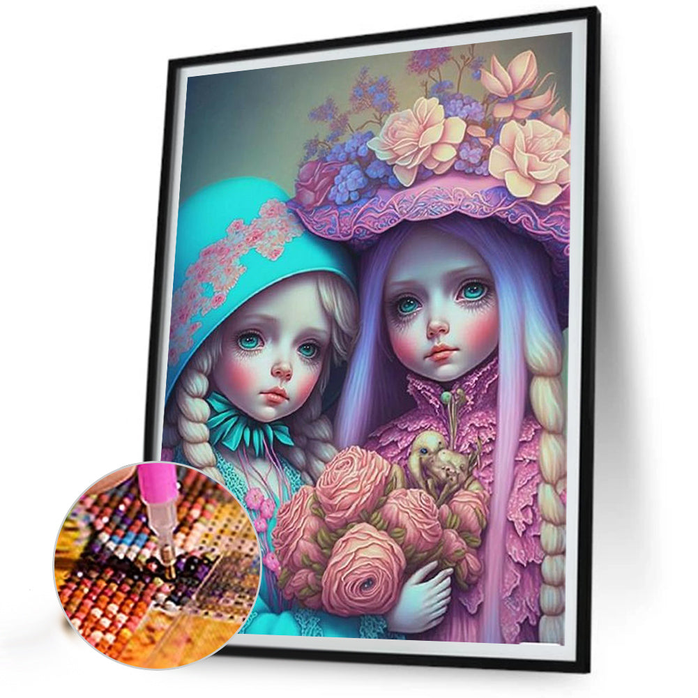 Flower And Fruit Sisters - Full Round Drill Diamond Painting 30*40CM