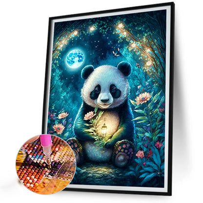 Moonlight Panda - Full Round Drill Diamond Painting 30*40CM