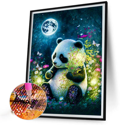 Moonlight Panda - Full Round Drill Diamond Painting 30*40CM
