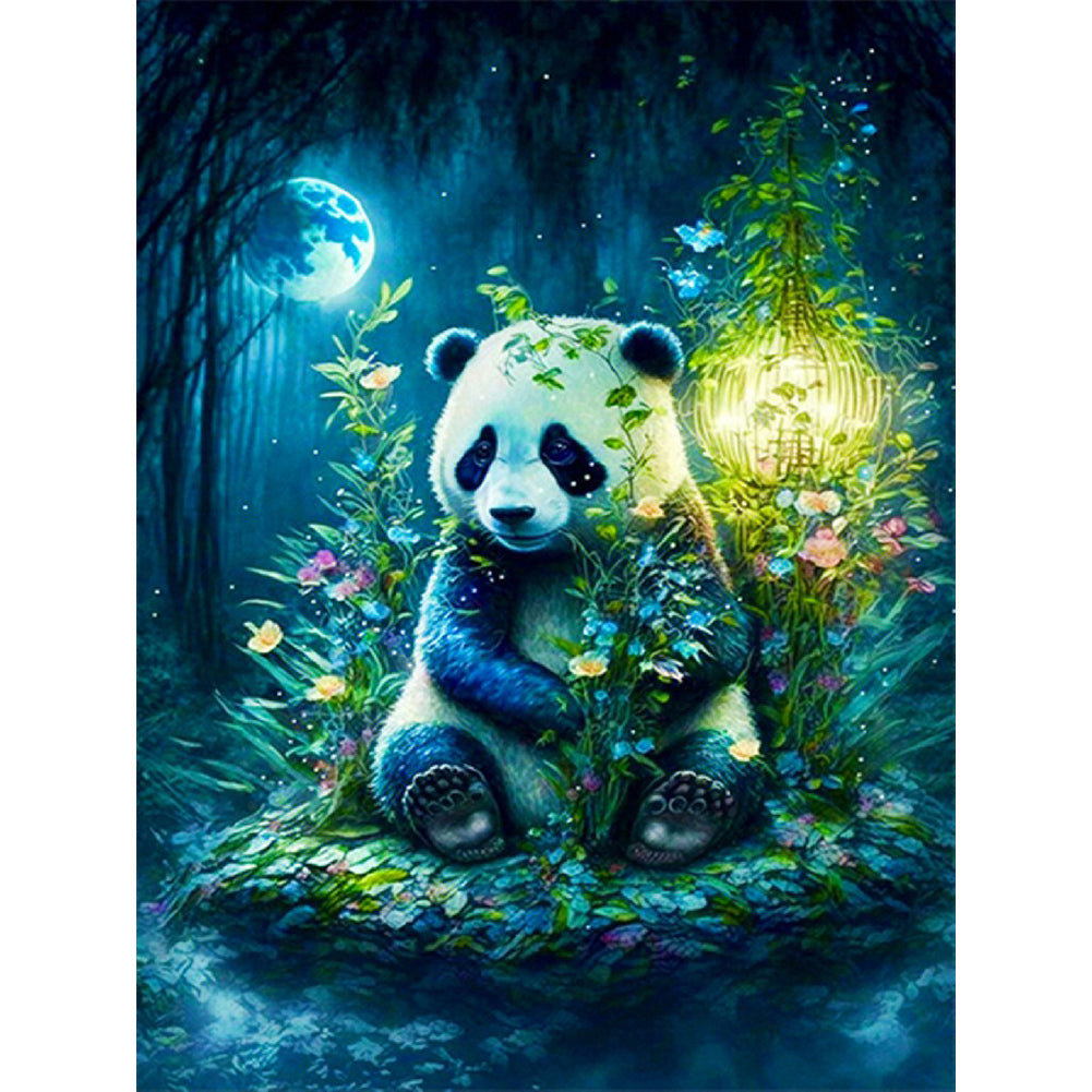 Moonlight Panda - Full Round Drill Diamond Painting 30*40CM