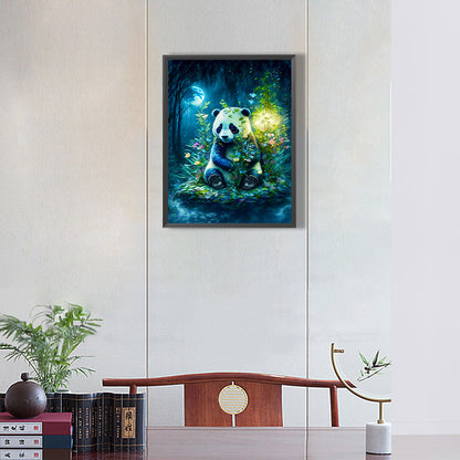 Moonlight Panda - Full Round Drill Diamond Painting 30*40CM