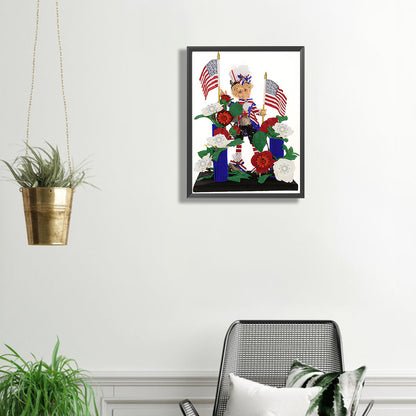 Independence Day Elf - Special Shaped Drill Diamond Painting 30*40CM