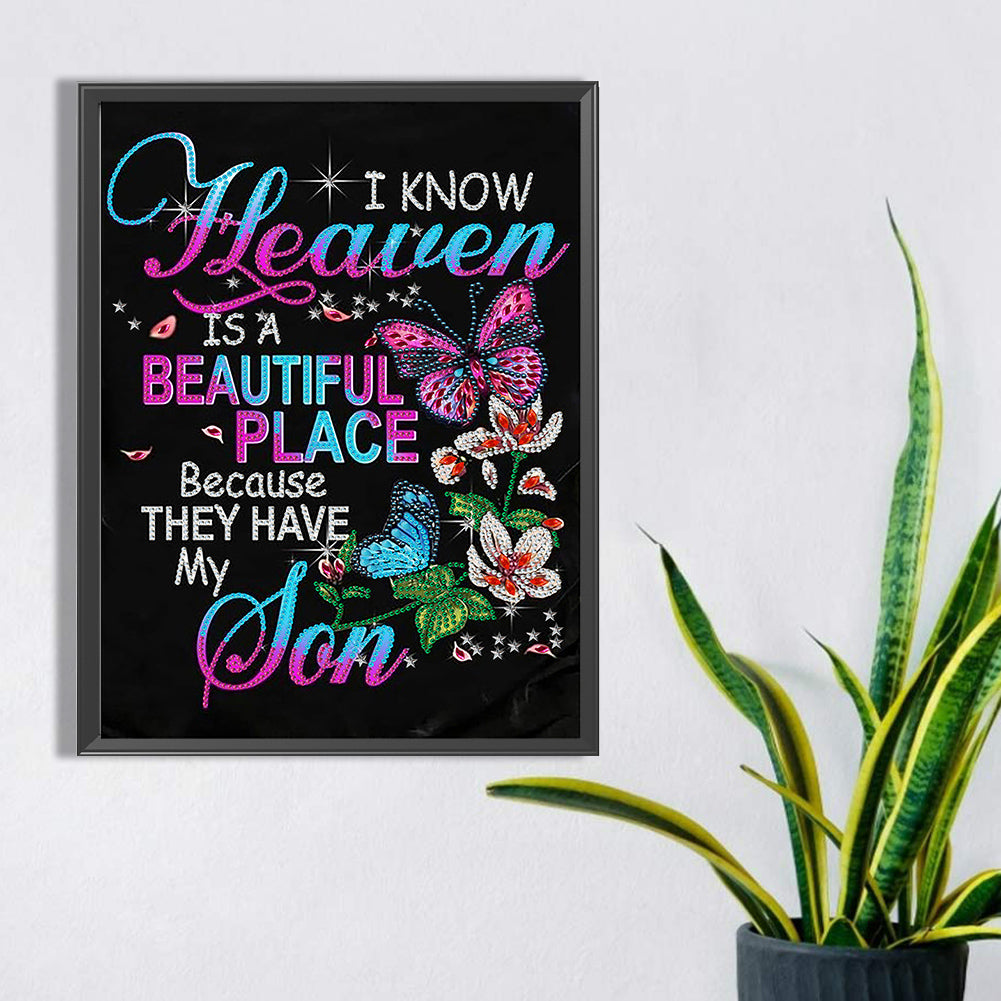 English Letter - Special Shaped Drill Diamond Painting 30*40CM