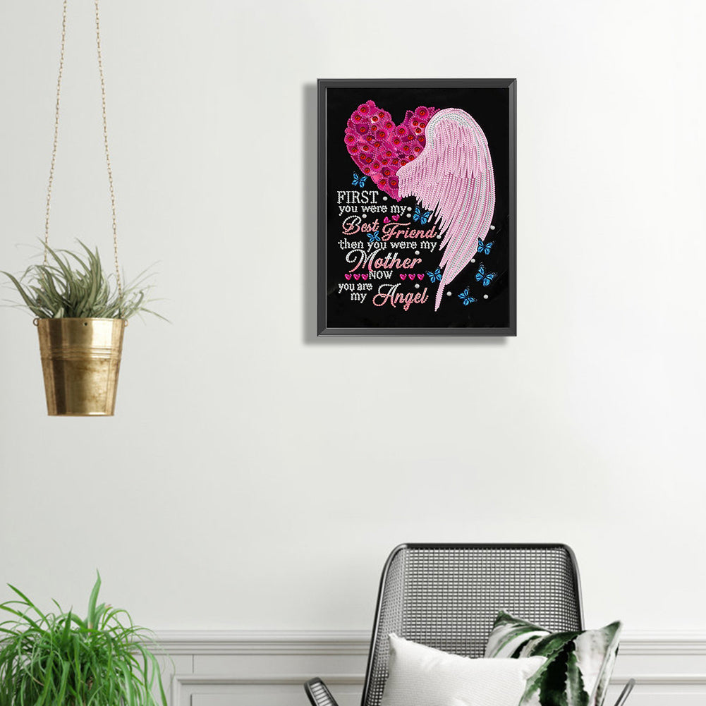 English Letter - Special Shaped Drill Diamond Painting 30*40CM