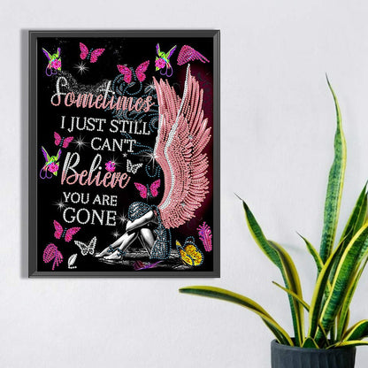 English Letter - Special Shaped Drill Diamond Painting 30*40CM