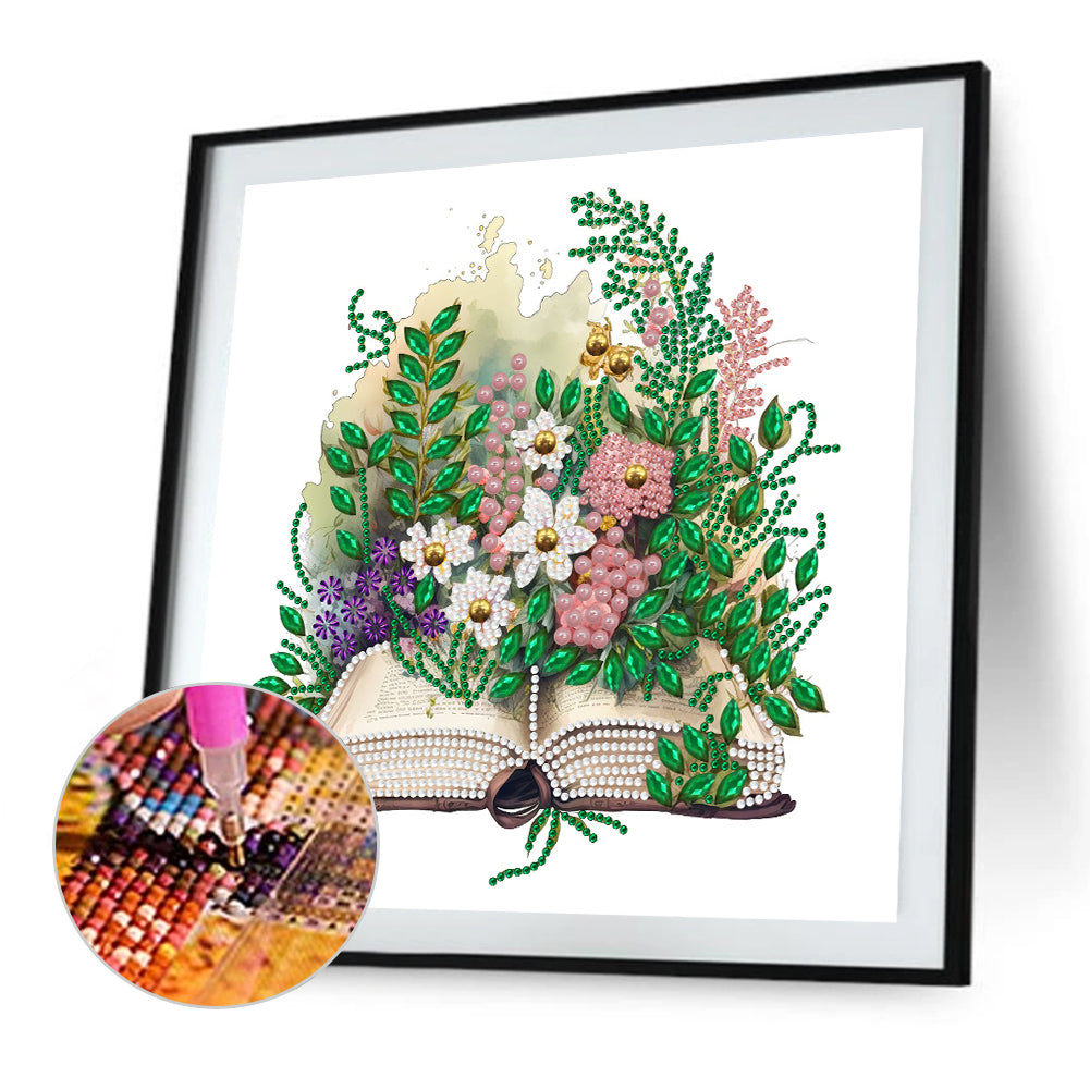 Art Flower Book - Special Shaped Drill Diamond Painting 30*30CM