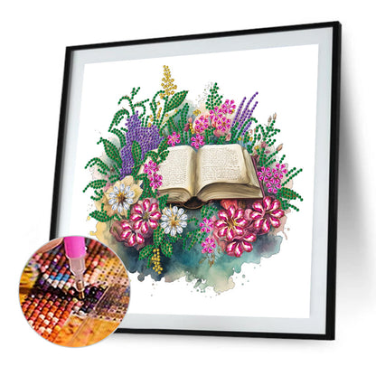 Art Flower Book - Special Shaped Drill Diamond Painting 30*30CM