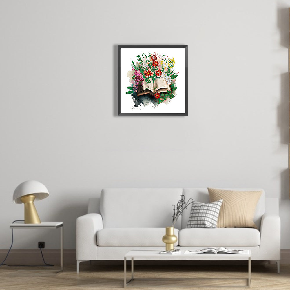Art Flower Book - Special Shaped Drill Diamond Painting 30*30CM