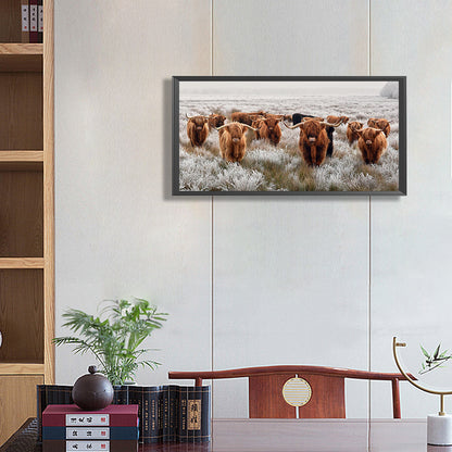 Highland Yak - Full Round Drill Diamond Painting 80*40CM