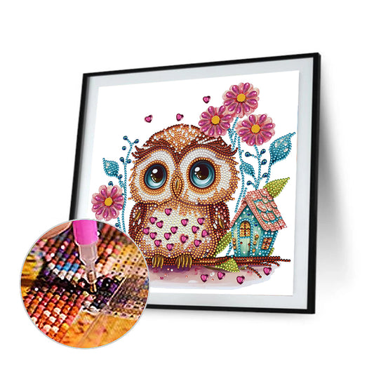 Owl - Special Shaped Drill Diamond Painting 30*30CM