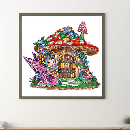 Mushroom Angel - Special Shaped Drill Diamond Painting 30*30CM