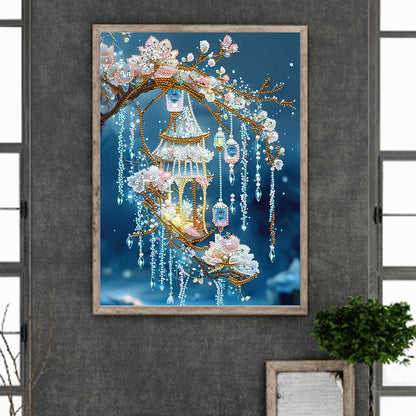 Shiny Weeping Willow - Special Shaped Drill Diamond Painting 30*40CM