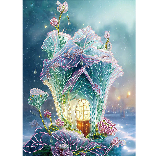 Lotus Cottage - Special Shaped Drill Diamond Painting 30*40CM