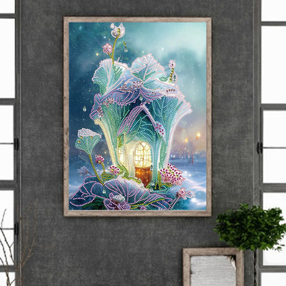 Lotus Cottage - Special Shaped Drill Diamond Painting 30*40CM