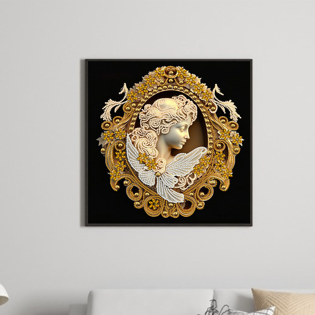 European And American Classical-Mother Angel - Special Shaped Drill Diamond Painting 35*35CM