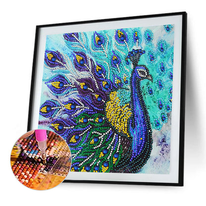 Peacock - Special Shaped Drill Diamond Painting 30*30CM