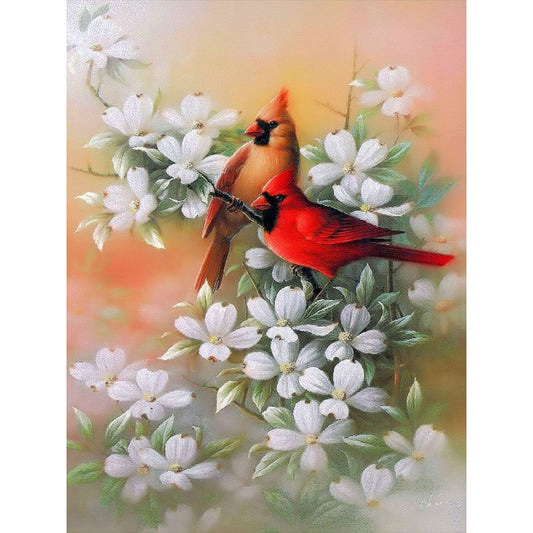 Playful Bird - Full Round Drill Diamond Painting 30*40CM