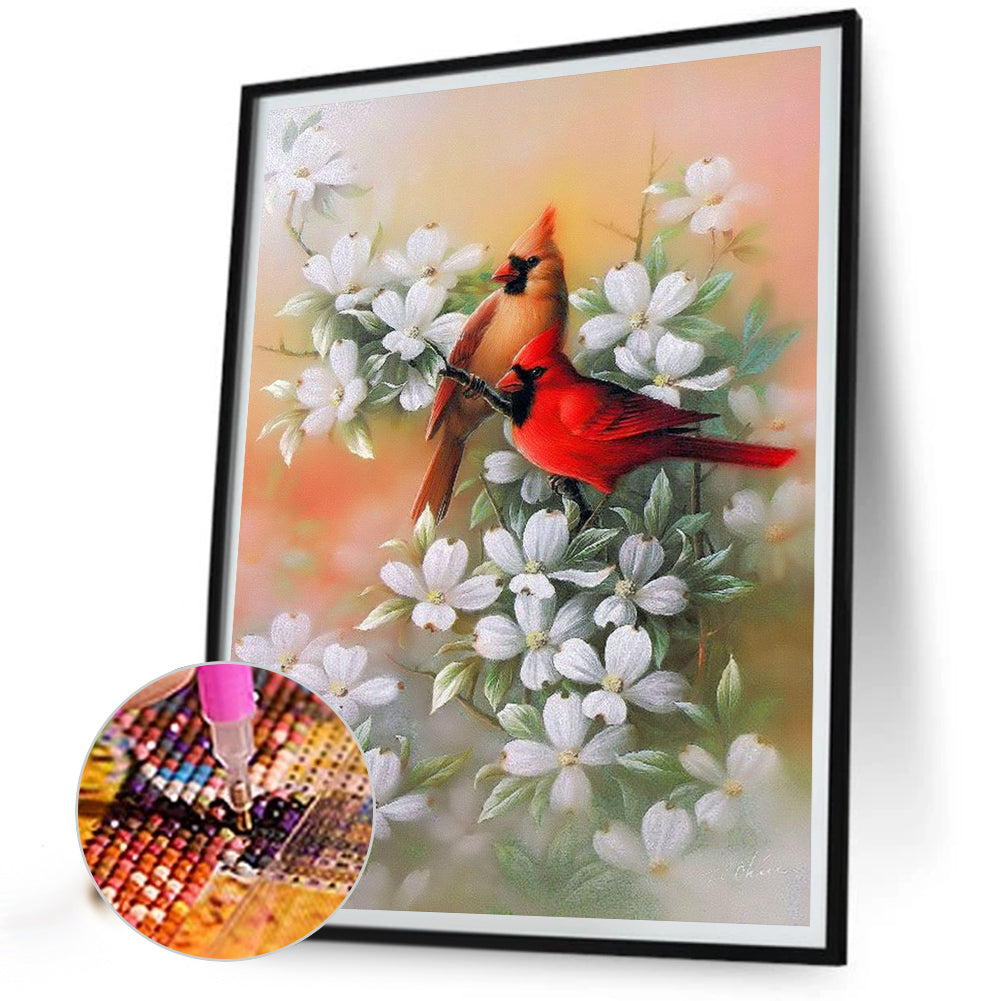 Playful Bird - Full Round Drill Diamond Painting 30*40CM