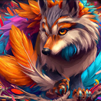 Wolf - Full Square Drill Diamond Painting 40*40CM