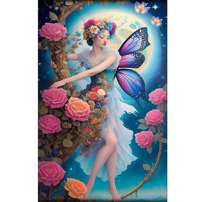 Flower Fairy - Full Square Drill Diamond Painting 30*50CM