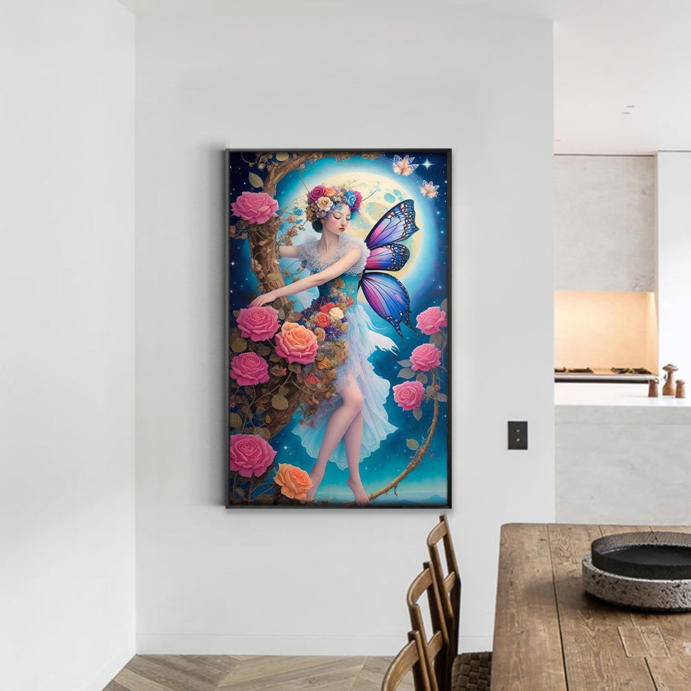 Flower Fairy - Full Square Drill Diamond Painting 30*50CM