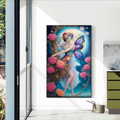 Flower Fairy - Full Square Drill Diamond Painting 30*50CM