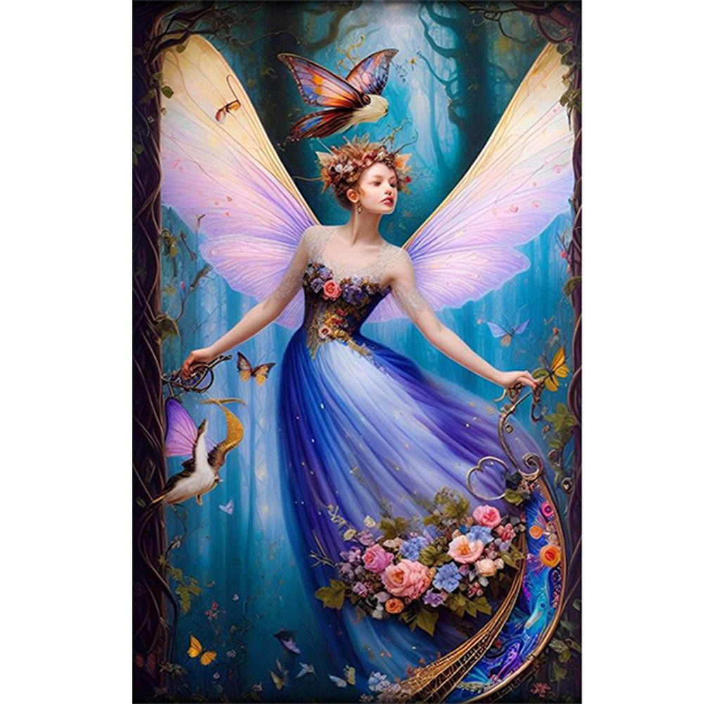 Flower Fairy - Full Square Drill Diamond Painting 30*50CM