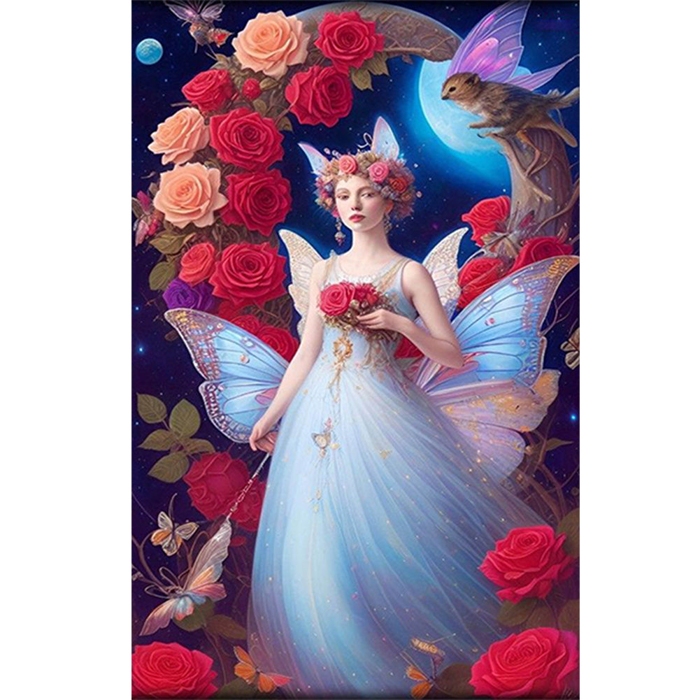 Flower Fairy - Full Square Drill Diamond Painting 30*50CM